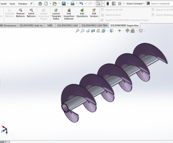 3D model of an screw conveyor